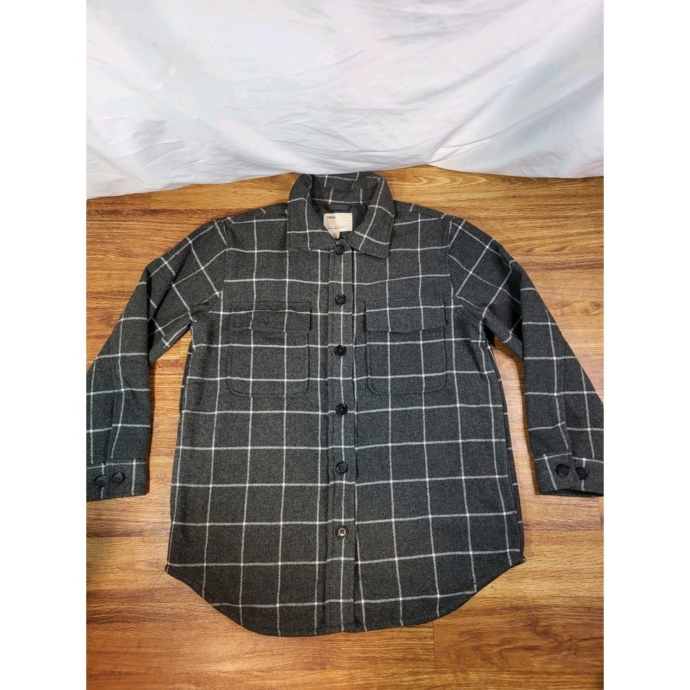 Womans Tilley Size M Gray Plaid Wool Blend Shacket‎